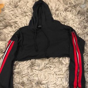 Black cropped sweatshirt